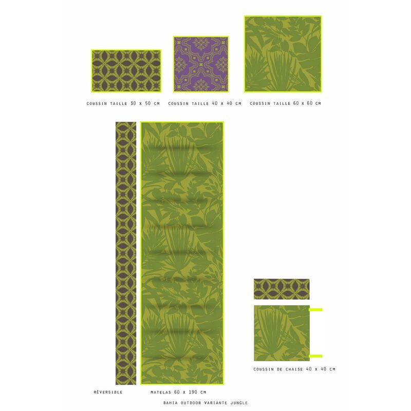 Funda de cojín Bahia Jungle 30x50 acrílico, , hi-res image number 2
