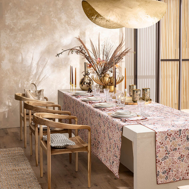 Mantel Campagne Rose 150x150 50% algodón - 50% lino, , hi-res