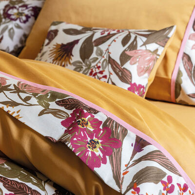 Sábana plana Panache de fleurs  Algodón