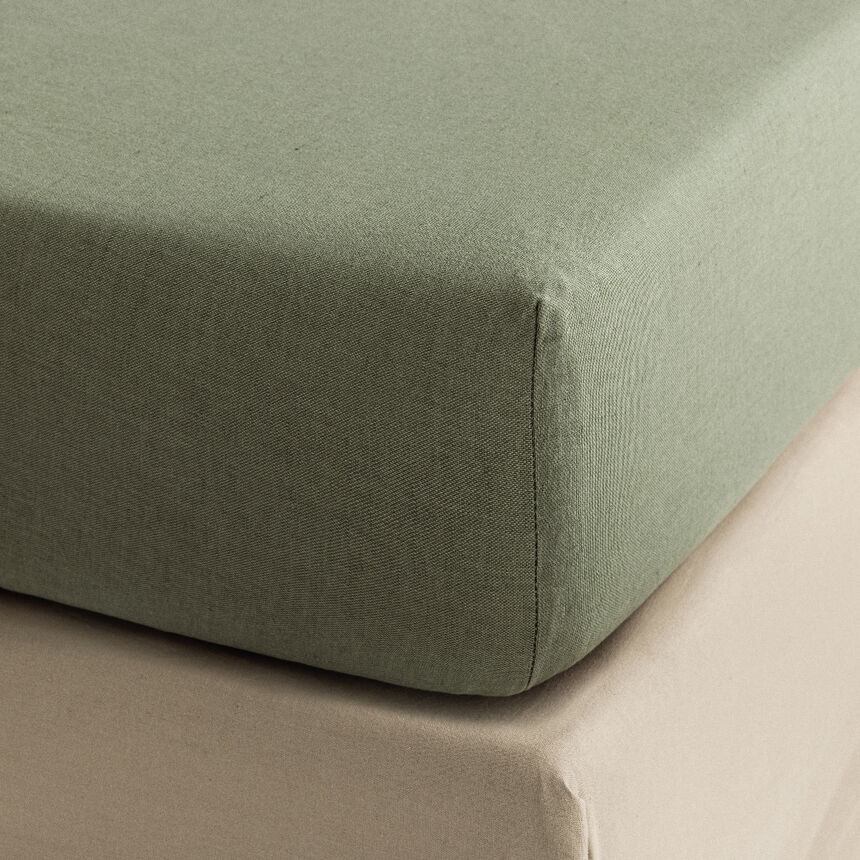 S&aacute;bana bajera Nuances R&eacute;s&eacute;da 90X200X35 50% algod&oacute;n - 50% lino, , hi-res image number 0