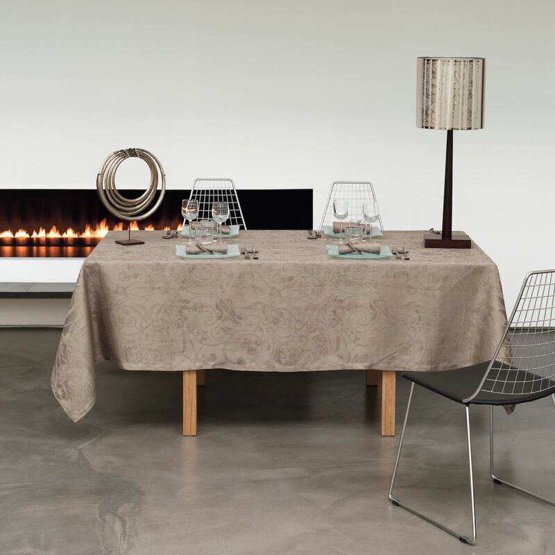 Mantel Tivoli Poivre gris 175x175 100% lino, , hi-res image number 6