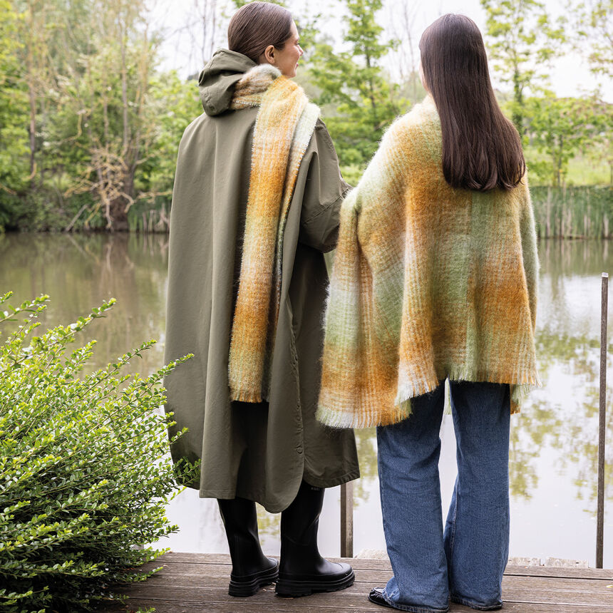 Poncho H&ocirc;tel particulier marqueterie Talla &uacute;nico 100% mohair, , hi-res image number 0