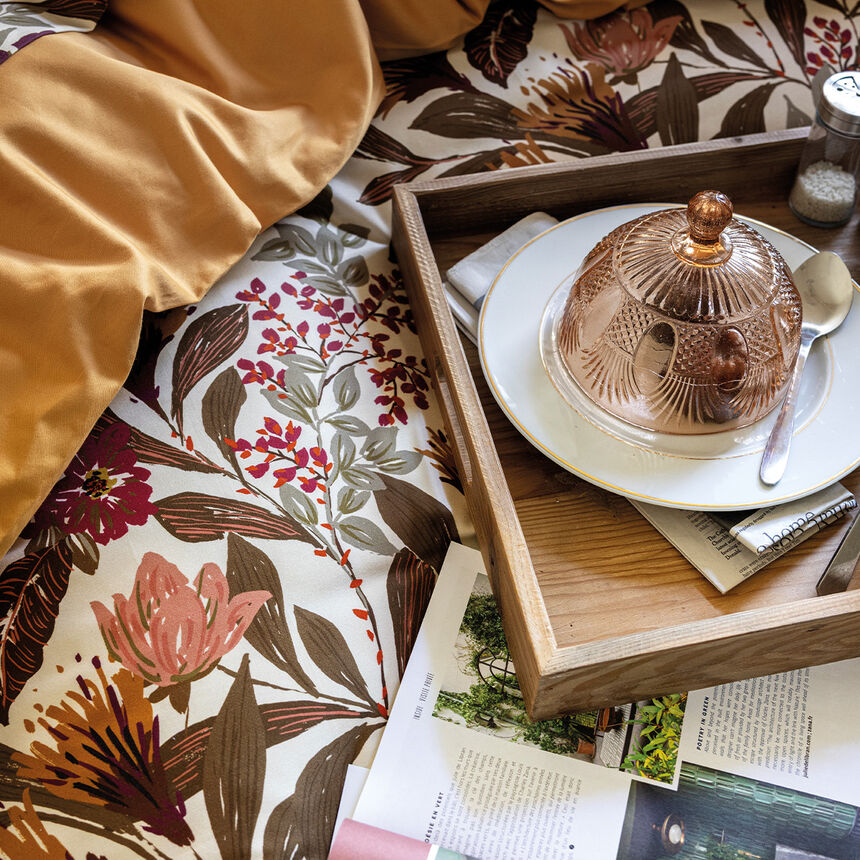 Funda n&oacute;rdica Panache de fleurs  Miel 135X200 100% algod&oacute;n, , hi-res image number 4