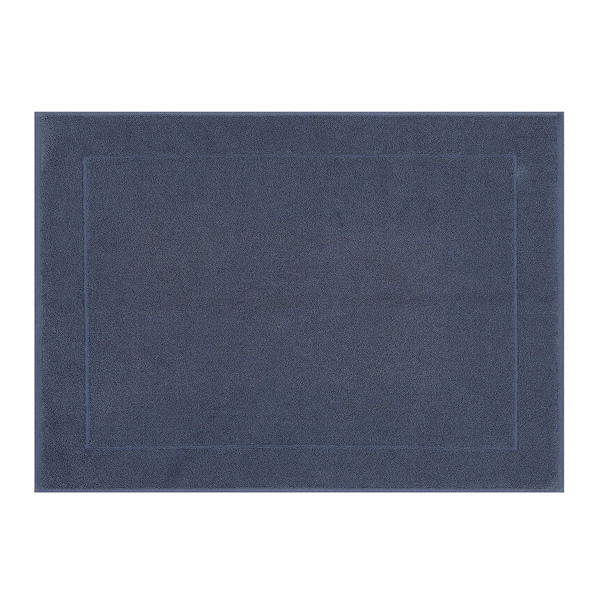 Alfombrilla de ba&ntilde;o Caresse Bleu orient 60x80 100% algod&oacute;n, , hi-res image number 0