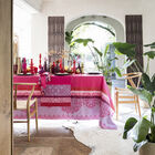 Mantel antimancha Mumbai Enduit Fuchsia 175x175 100% algodon, , hi-res image number 0