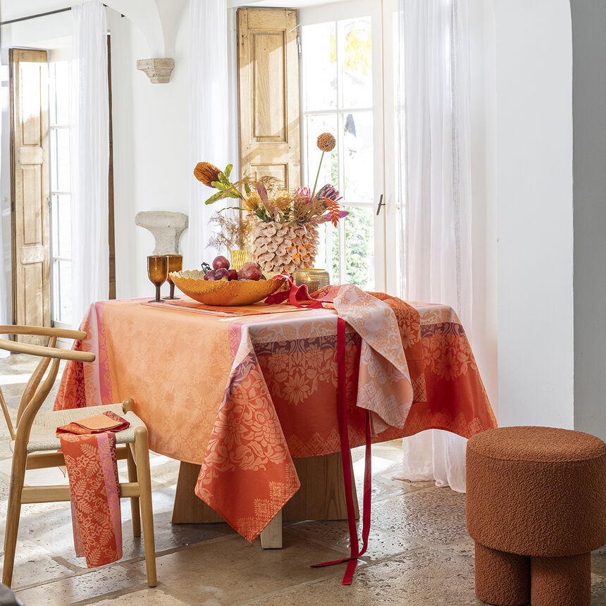 Mantel antimancha Mumbai Enduit Marigold 150x150 100% algodon, , hi-res image number 0