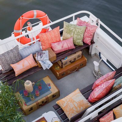 Funda de cojín Croisière sur le Nil Lino,  Funda de cojín Croisière sur le Nil Lino