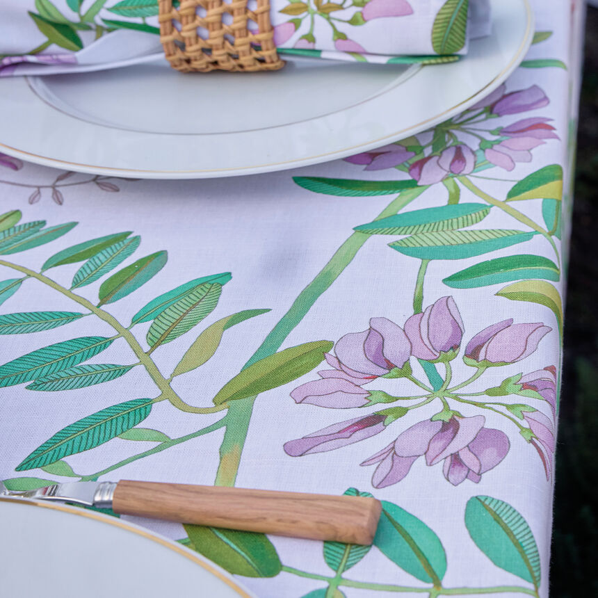 Mantel Pois de senteur Floral 150x150 50% algod&oacute;n - 50% lino, , hi-res image number 6