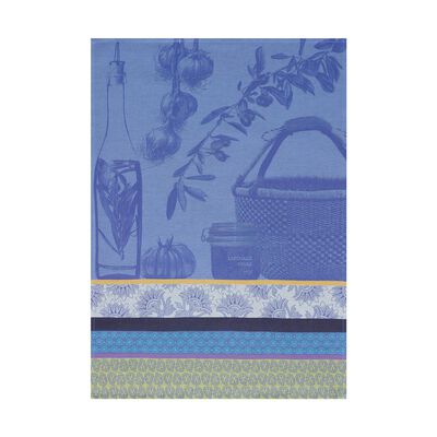 Pa&ntilde;o de cocina Saveurs de Provence Bleu lavande 60x80 100% algodon