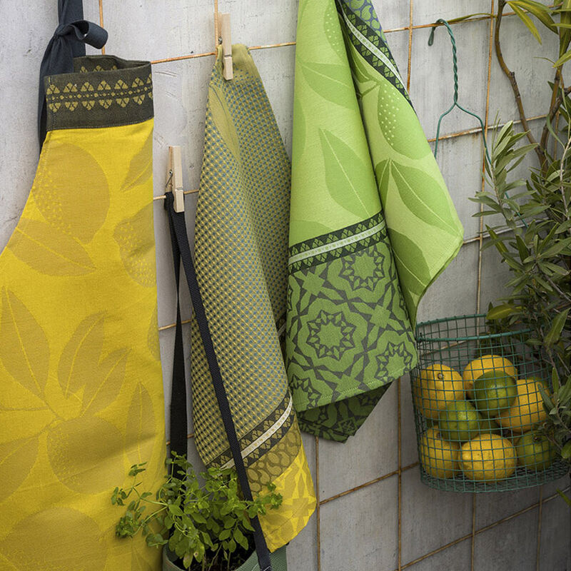 Delantal Sous les Citronniers Jaune 90x96 100% algodon, , hi-res