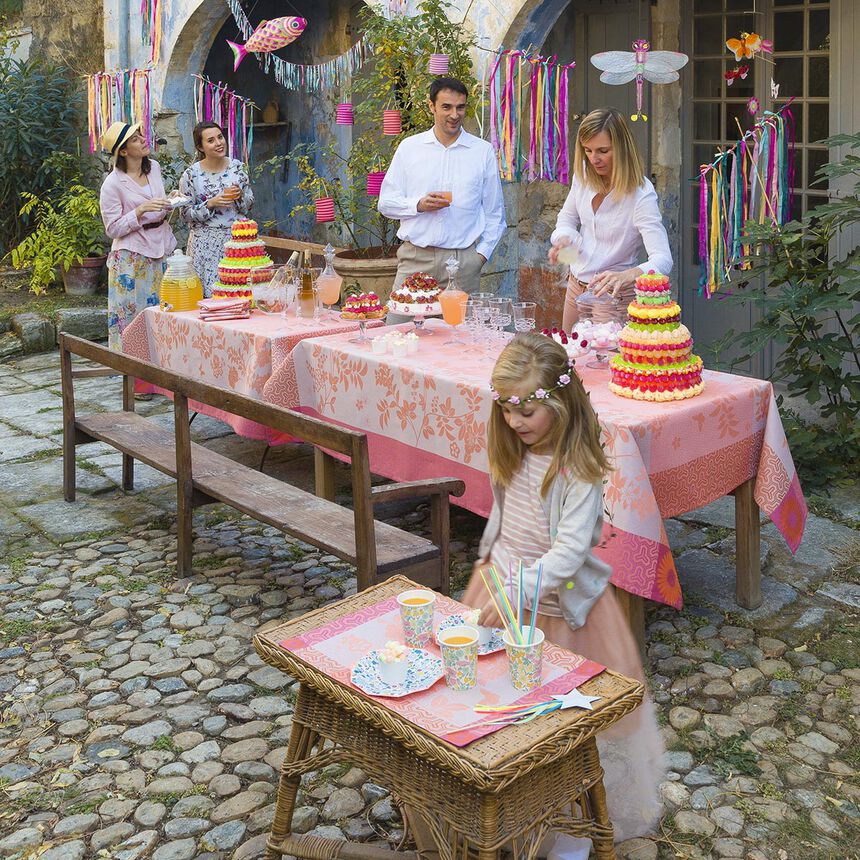 Mantel Asia mood Rose th&eacute; 175x175 100% algodon, , hi-res image number 0