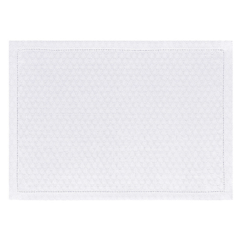Individual Portofino Géo Bianco 50x36 100% lino, , hi-res