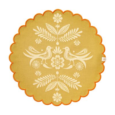 Mantel individual redondo antimancha Alegria Algod&oacute;n