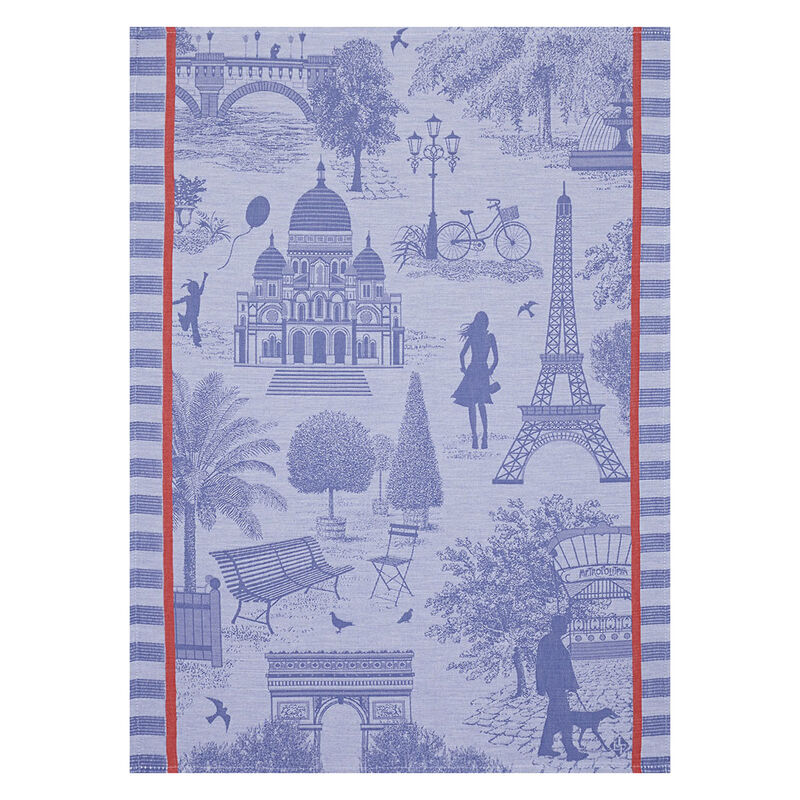 Paño de cocina Toile de paris Myrtille 60x80 100% algodon, , hi-res image number 0