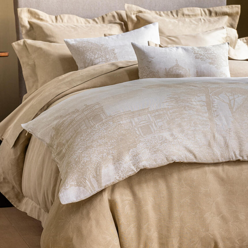 Funda de coj&iacute;n Symphonie S&eacute;pia 30x50 50% algod&oacute;n - 50% lino, , hi-res image number 0