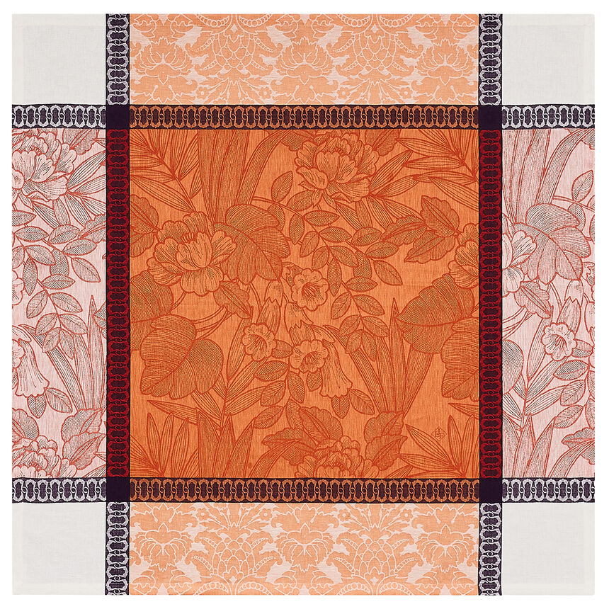 Mantel Escapade Tropicale Goyave 120x120 100% lino, , hi-res image number 5