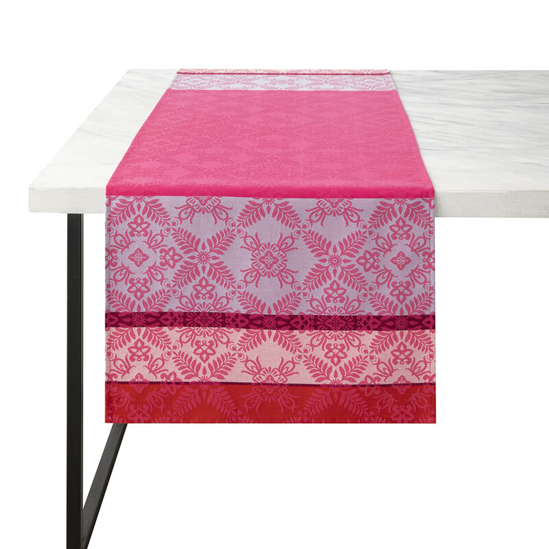 Camino de mesa Mumbai Fuchsia 50x150 100% algodon, , hi-res