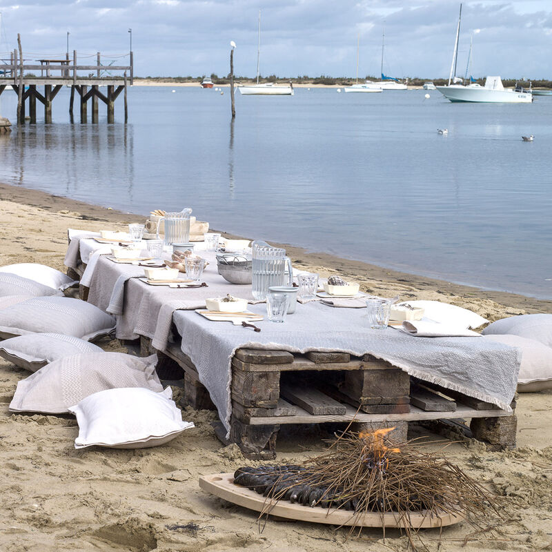 Mantel Slow Life Metal 150x150 89% algodón / 11% lino, , hi-res image number 0