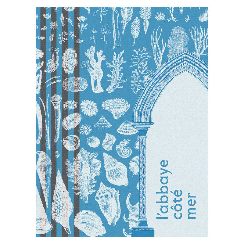 Paño de cocina Abbaye Mer Azur 60x80 100% algodon, , hi-res