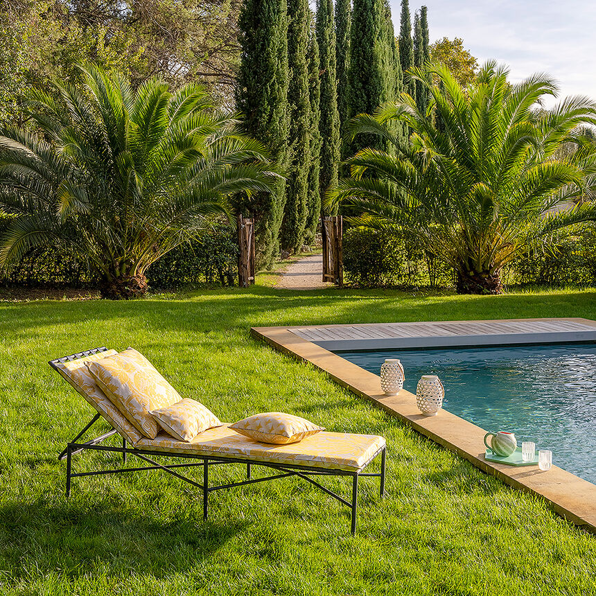 Colch&oacute;n para tumbona Soleil Jaune 60x190 100% algodon, , hi-res