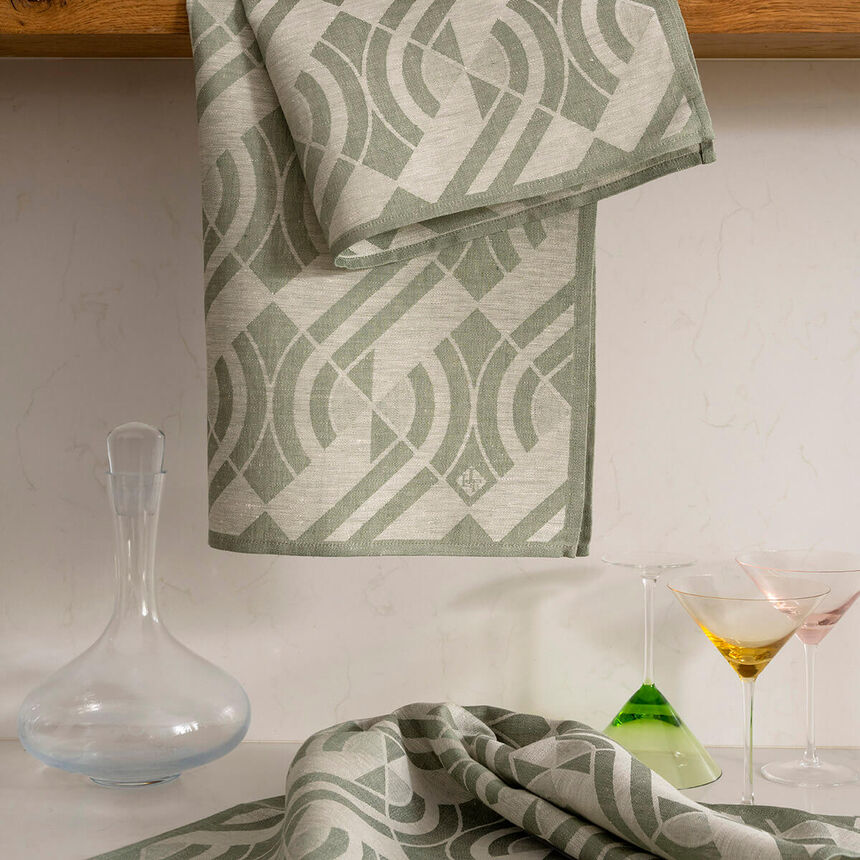 Seca-vasos N&eacute;o Green 60x80 100% lino, , hi-res image number 0