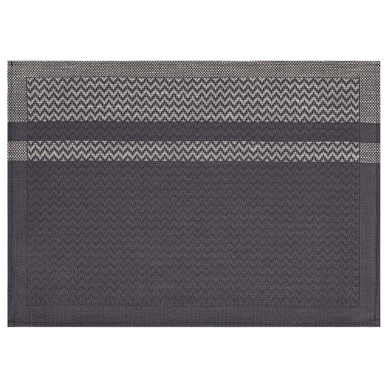 Individual antimancha Slow Life Chevron Carbone 50x36 89% algodón / 11% lino, , hi-res image number 1