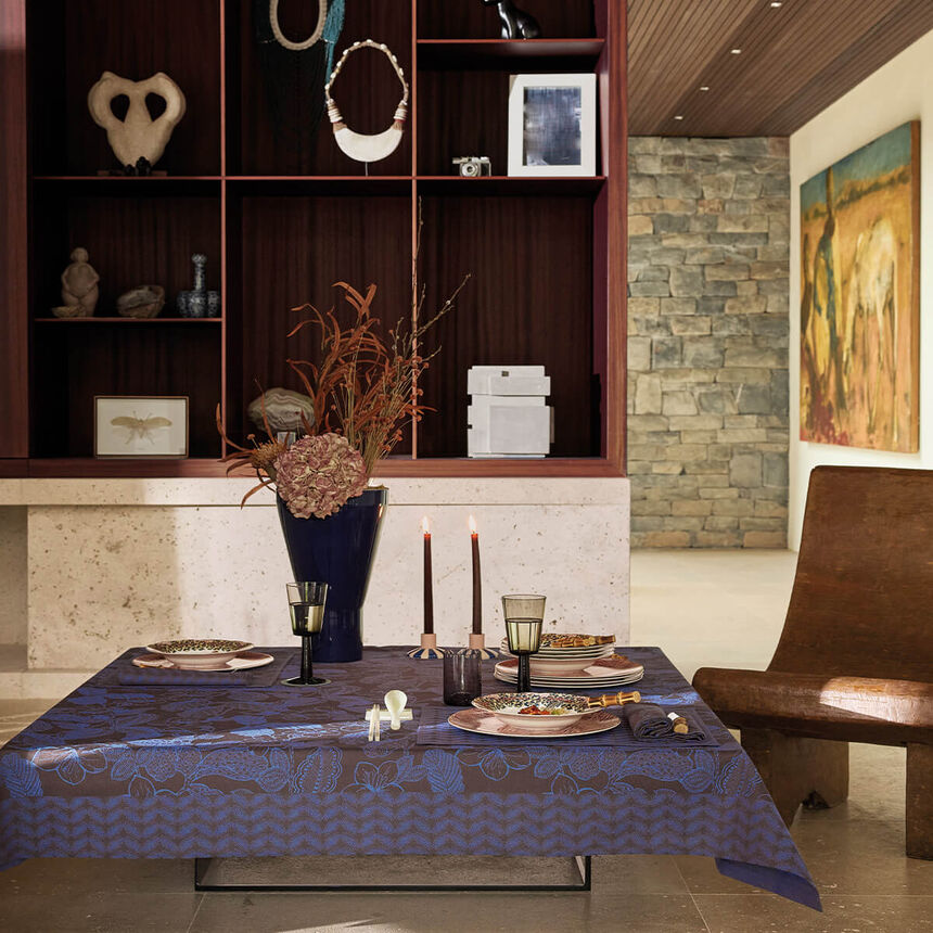 Mantel Sulawesi Terre Indigo 150x150 100% algodon, , hi-res image number 3