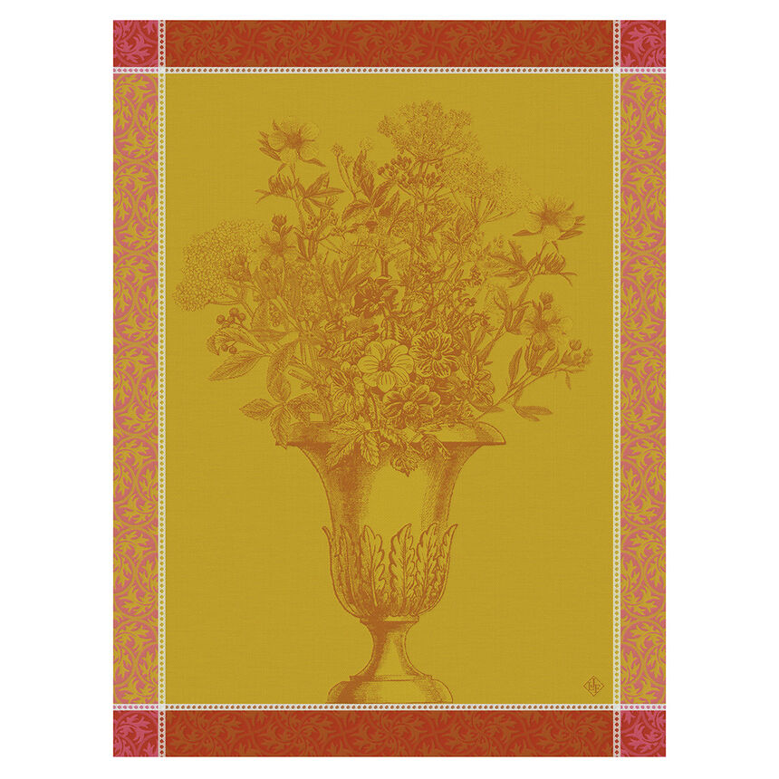 Pa&ntilde;o de cocina Floraison Uni Gerbera 60x80 100% algodon, , hi-res image number 0