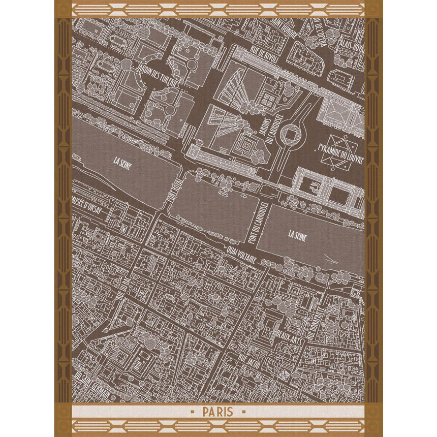 Pa&ntilde;o de cocina A vol d'oiseau Paris Ch&ecirc;ne 60x80 100% algodon, , hi-res image number 0