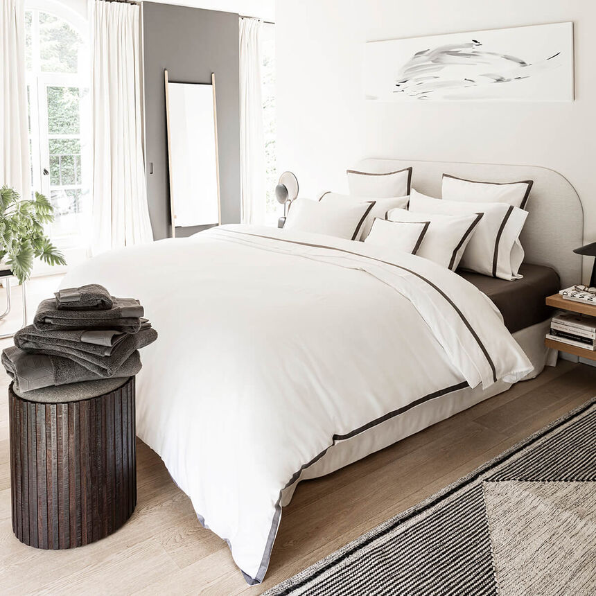 Funda de edred&oacute;n Apparat Fusain 135X200 100% algod&oacute;n, , hi-res image number 0