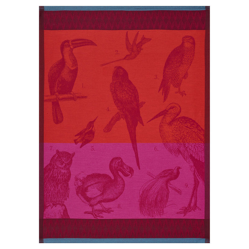 Paño de cocina Planche animalière Volière Bengale 60x80 100% algodon, , hi-res image number 0