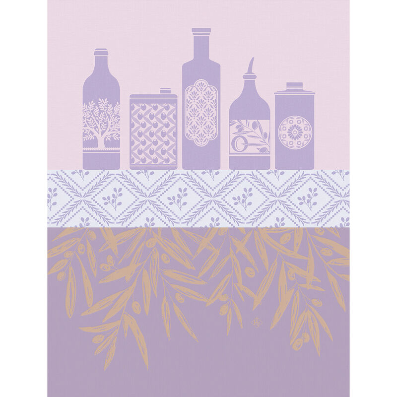 Paño de cocina Huiles provençales Lavande 60x80 100% algodón, , hi-res image number 0