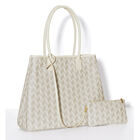 Bolsa de hombro Picto Beige  100% algodon, revestimiento acrílico. Adornos: Piel de vaca, , hi-res image number 2