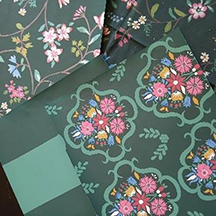 Dibujos y motivos florales de la oficina de estilo